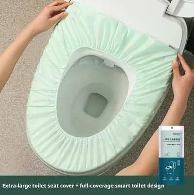 Disposable toilet seat cover-green-1 piece