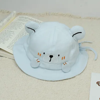 Children's Cartoon Animal-decorated Round-top Sailor Hat With A Cute And Soft Appearance, Suitable For Spring And Summer Wear.