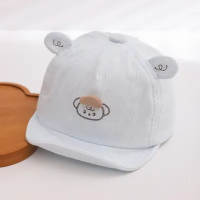 Summer Baby-style Cartoon Teddy Bear Soft-brimmed Baseball Cap For Outdoor Sun Protection, Cute Style, Baseball Cap With A Brim, Suitable For Daily Outings.
