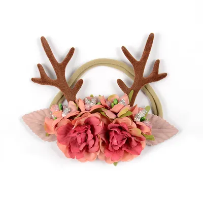 Baby headband Christmas antler ear nylon headband