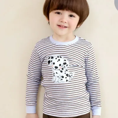 Autumn And Winter Children's Long Johns Top & Bottom Set Boys And Girls Baby Homewear Pajamas Suit
