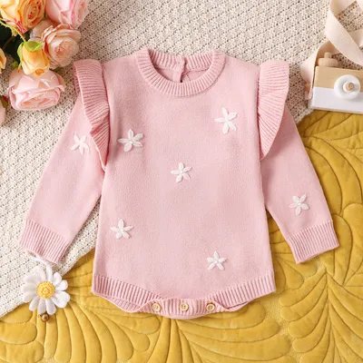 Autumn And Winter New Long Sleeve Round Neck Knitted Triangle Jumpsuit Pants