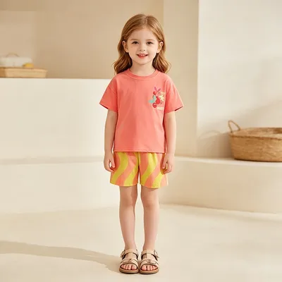 Summer Minimalist Versatile Kids Outfit Set