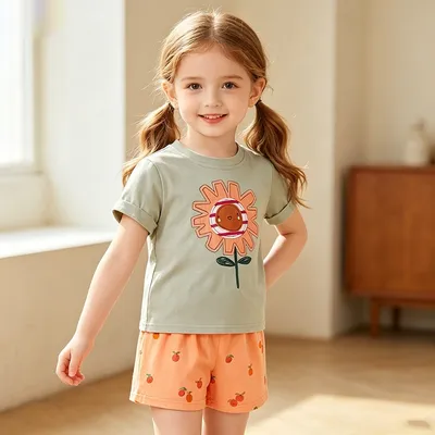 Summer Fashionable Childrens Set For Girls