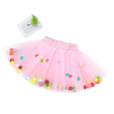 All-match Net Yarn Short Skirt Girl Fluffy Princess Dress