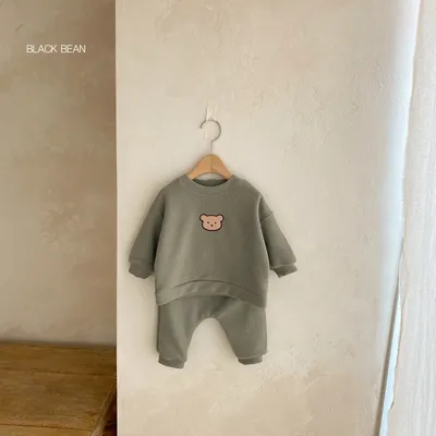 Autumn Style Children's Embroidered Bear Sweater