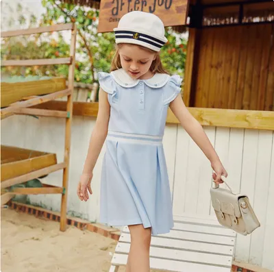 A Stylish Polo Dress For Girls In Summer For Children