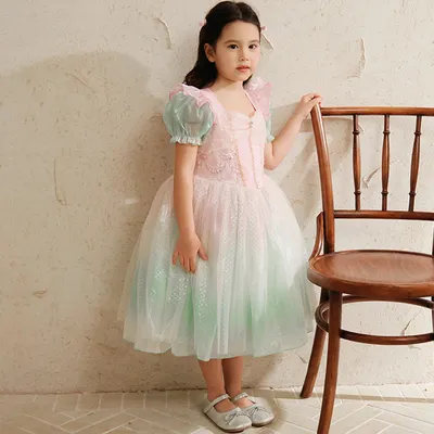 Amazon New Dresses Of Bride Fellow Kids Little Girl Wedding Girls Birthday Skirt Banquet Small Gauze Skirt Baby Girl Princess Dress