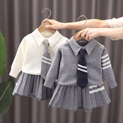 Autumn And Winter College Style Girls Sweater Suit