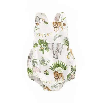 Amazon New Arrival Children's Animal Print Suspender Romper