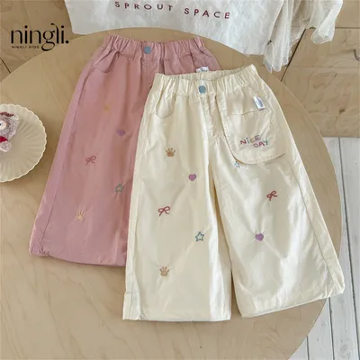 Girls' Workwear Children's Straight-leg Pants Western-style And Fashionable
