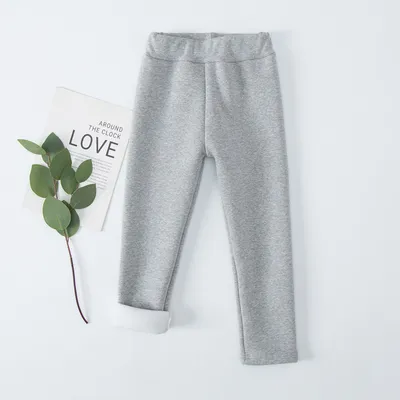 Fleece-lined Extra-thick Casual Pants For Kids
