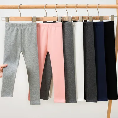 Basic Cotton-spandex Girls Leggings