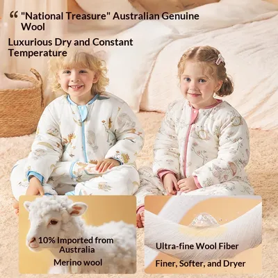 Sleeping Bag Silk Wool Autumn And Winter Thickened Constant Temperature For Children