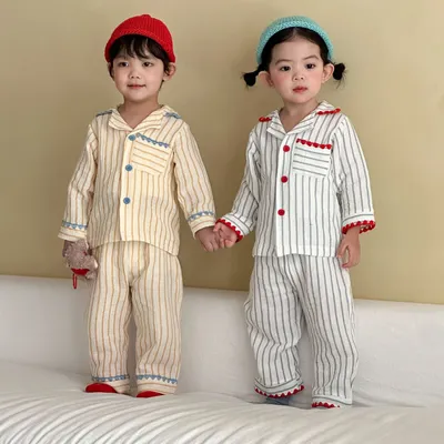 Children's Gauze Long-Sleeve Pajama Set