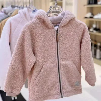 Nordic Style Kids Fleece Jacket - Autumn Winter Warm Zip Up Outerwear for Boys and Girls Soft Polar Fleece Coat