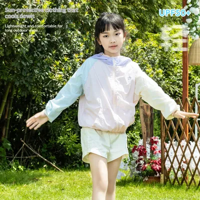 Summer Lightweight Ice Silk Cooling, Breathable Childrens Sun Protective Clothing