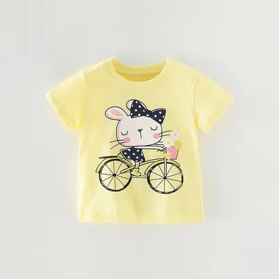Girls Summer Short-sleeve Cotton Top
