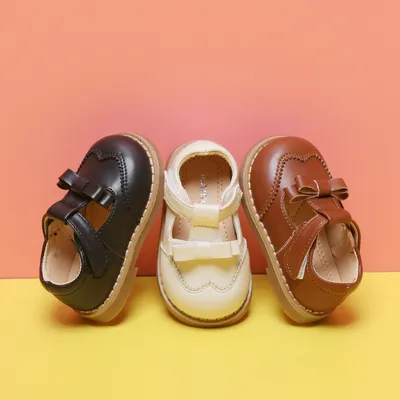 Autumn New Korean Style Bow Children's Princess Shoes