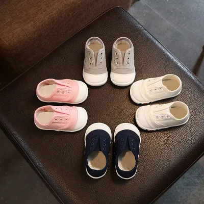 Applicable children's canvas shoes spring new boys shoes girls single shoes cloth shoes casual shoes baby shoes small