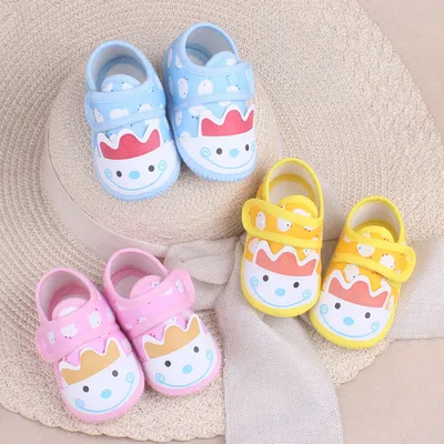 Antiskid baby walking single bow square mouth shoes