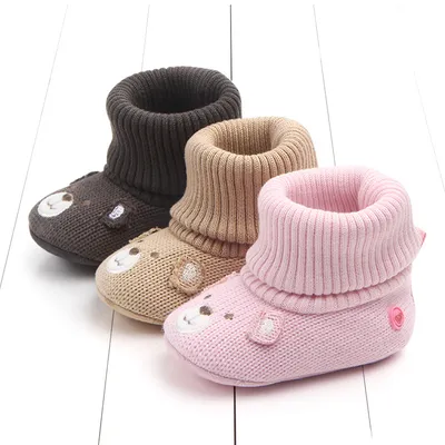 Autumn new cartoon woolen shoes baby toddler shoes