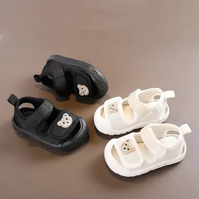 Baby Sandals Embroidered Bear Soft Sole Anti Slip Casual