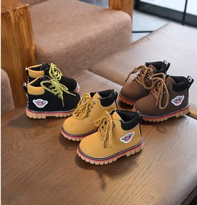 Baby cotton shoes autumn and winter new female treasure 1-3 years old 2 warm plus velvet children Martin boots boys winter shoes tide