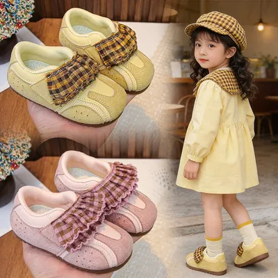 2026 Spring And Autumn New Arrival Girls' Sneakers, Soft Non-slip Breathable Casual Running Shoes, Stylish Versatile Kids' Retro Sport Shoes