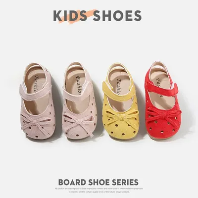 2026 Summer Baby Girl Hollow Closed Toe Mary Jane Shoes, Bow Soft Sole Breathable First Walker Sandals