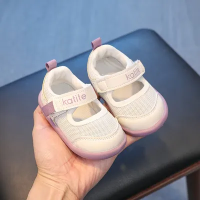 2026 Summer New Baby Anti-kick Closed Toe Sandals, Breathable Mesh Soft Sole First Walker Beach Shoes For Boys & Girls