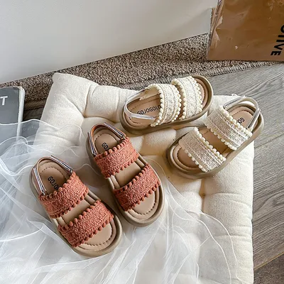 Girls Ethnic-Style Casual Retro Sandals With Soft Soles
