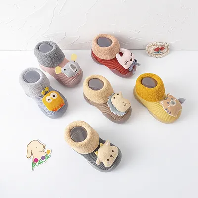 Baby Toddler Floor Socks Cartoon Doll Non-slip Rubber Sole