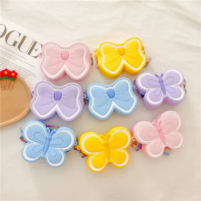 Children's Silicone Cute Butterfly Shoulder Bag