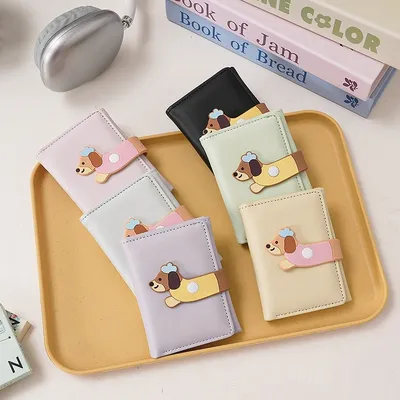 Girl Heart Cartoon Cute Illustration Student Mini Short Wallet