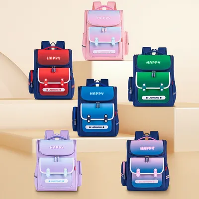 British Style Lightweight And Large Capacity Spine Protection Children's Schoolbag