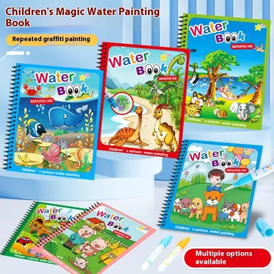 Children's Magic Water Picture Book Cross-border Magic Graffiti Color Filling Book Toy Water Album