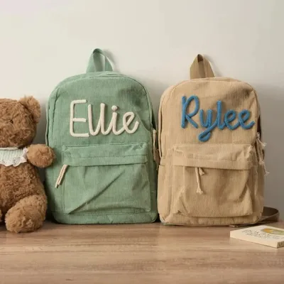 Handmade Name Childrens School Bag