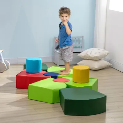 10-Piece Soft Play Set for Creativity, Climb and Crawl Foam Playset with Easy-to-Clean Surface, Activity Play Structures for 18 Months Old