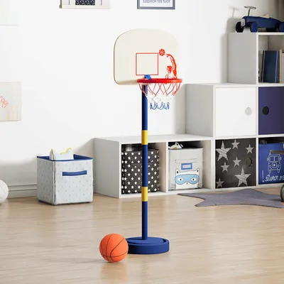   Basketball Hoop with Stand, Ball & Pump, Adjustable 90/121 cm