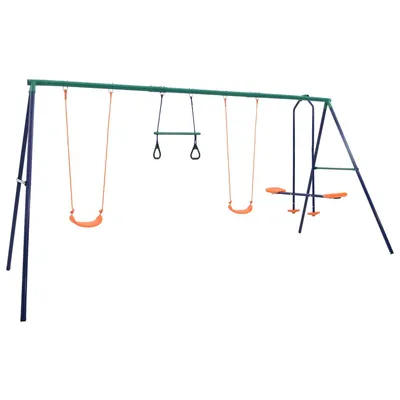   Swing Set with Gymnastics and 4 Seats, Steel