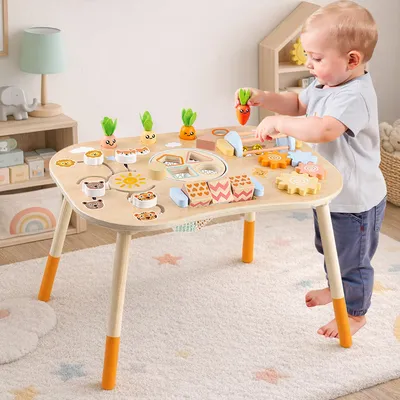 6-in-1 Multi-functional Game Table Wooden Pull The Radish Game