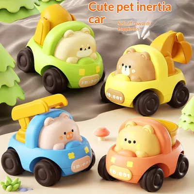 Childrens Cute Pet Inertia Car Cartoon Toy