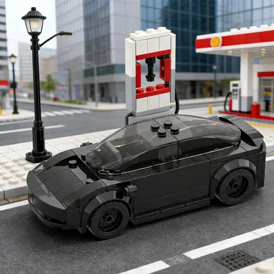 185PCS DIY Black City Car Toy Building Set,Building Bricks Building Blocks,DIY Vehicles For Kids And Adults