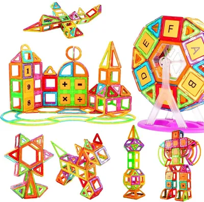 110-teiliges Magnetisches Bausteinset, Magnetische Bausteine, Kinderspielzeug DE