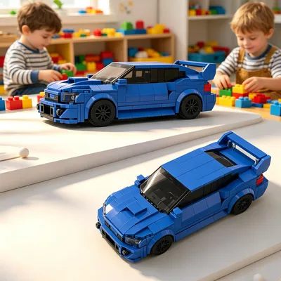 303PCS Sports Car Toy Building Set Winged Leopard WRX-StiS