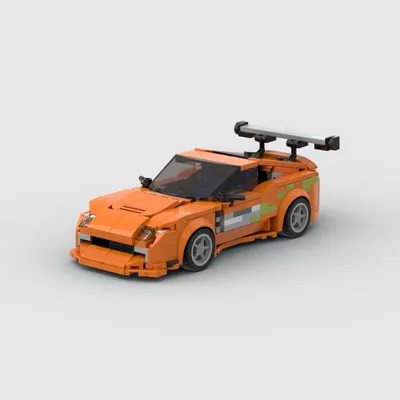 358PCS Orange Sports Car MOC Building Blocks MK4