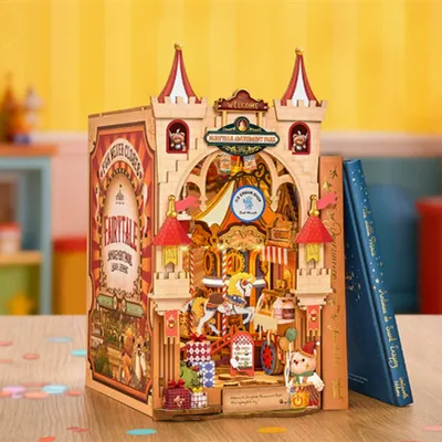 Fairytale Corner Amusement Park Bookend DIY Cottage Assembly Building Blocks 3D Puzzle