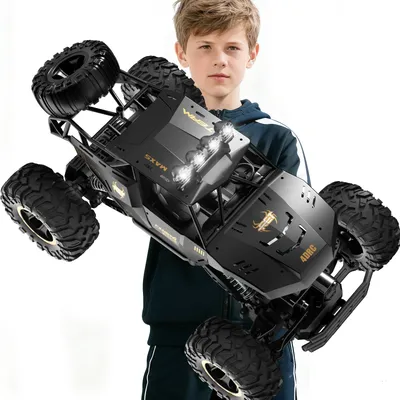 TEMU Can't Sale. UK Rc Car Rock Crawler Rechargeable Off Road Truck 4WD , Metal Shell LED Headlights Remote Control Off Road Car Truck,Logistics Is Randomly Sent By Evri ,Royal Mail,