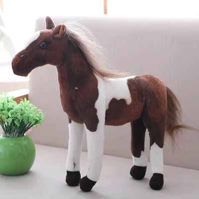 30-60cm Simulation Horse Plush Toys Cute Staffed Animal Zebra 